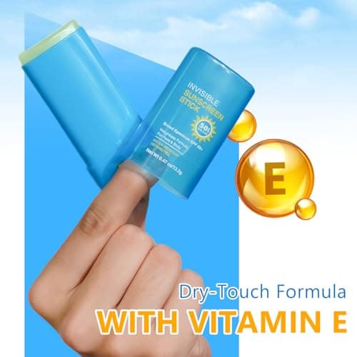Invisible Sunscreen Stick SPF 50, Strong UVA/UVB Protection Sun Cream, Broad Spectrum, Water Resistant, Non-Greasy for Sensitive Skin, Travel Size Sunblock Stick for Face & Body — view 5