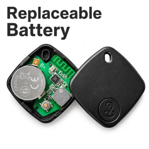 Oscanna Smart Tag 2 Pack for Google Find Hub, Bluetooth Item Trackers for Android, Keys, Bags and Luggage, Replaceable CR2032 Battery, Black — view 4