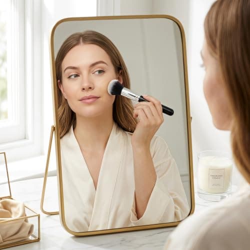 Foundation Brush Flat Top Kabuki, Liquid Makeup Blender Brush for Flawless Finish, Professional Synthetic Fibre Brush for Cream, Powder & Concealer, Travel-Size Makeup Tool — view 5