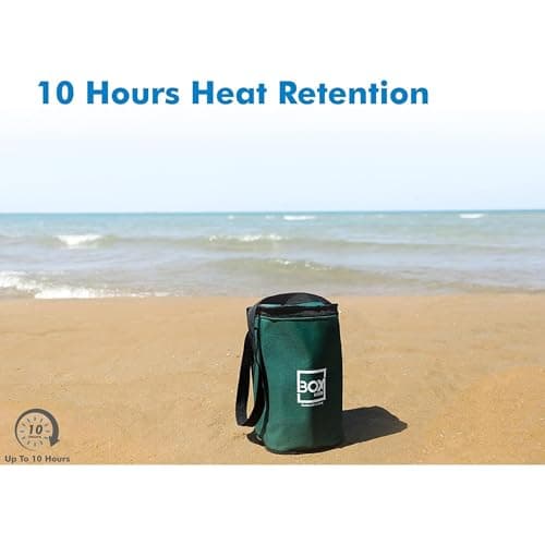 Camp&Fire 6 Litre Small Cooler Bag. Insulated Thermal Bag with Shoulder Strap. Keep Warm & Cold, Leakproof, Lightweight Can Bottle Cooler. Perfect for Camping, Picnic, Beach, Travel. (Green) — view 5