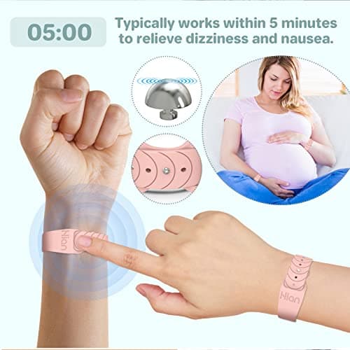 Travel Sickness Bands/Adjustable Acupressure Wristbands/Relief Waterproof Band for Nausea Morning Sickness,Motion Sickness（ 1 Pair Transparent） — view 4