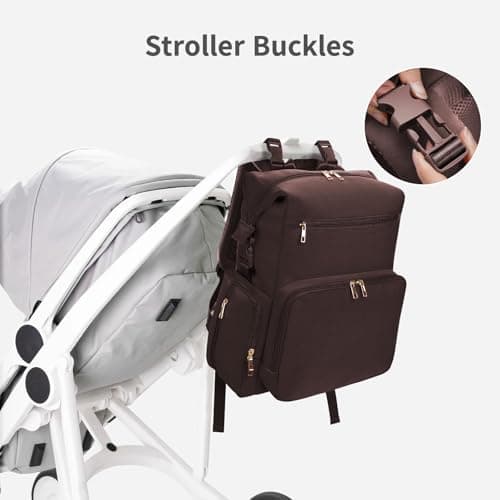CEI-CEI Neoprene Nappy Changing Bag Backpack Large Newborn Baby Maternity Bags Waterproof Travel Tote for Mom Dad with Insulated Pockets,Changing Pad — view 6