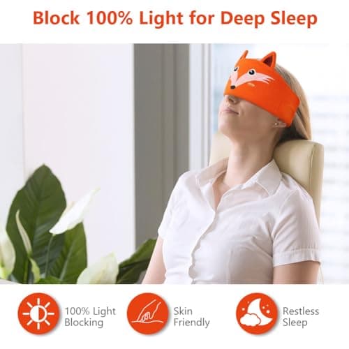 OFFCUP Sleep Headphones, Headband Headphones, Soft Bluetooth Headset Hi-Fi Stereo Super Bass Music Headphones for Men Women Office Nap Travel Yoga Workout Meditation（Orange） — view 6