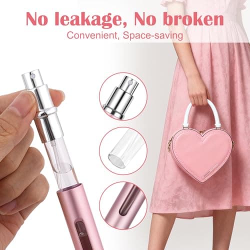 AUYAO 5ml Perfume Atomiser Perfume Travel Bottle Mini Perfume Atomiser Bottle Refillable Bottles Portable Mini Spray Travel Bottle Portable Perfume Dispenser for Purse Handbag Pocket Luggage(4PCS) — view 6