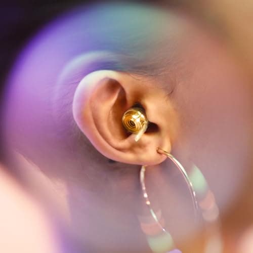Eargasm High Fidelity Gold Earplugs for Concerts, Festivals, Musicians, DJs, Night-Life, Motorcycle Hearing Protection - Reusable Ear Plugs for High Fidelity Noise Reduction up to 21 dB — view 4