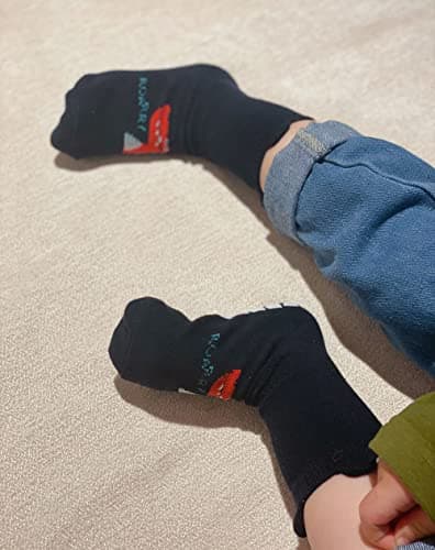 FedMois 5 Pairs Baby Kids Anti-slip Socks Cotton non skid Ankle Socks Animals, Dinosaur, 1-3 Years — view 6