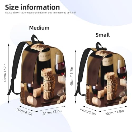 YQxwJL Wine cork print Backpack for Women, Carry On Backpack Laptop Bag for Weekender Business Hiking Travel — view 4