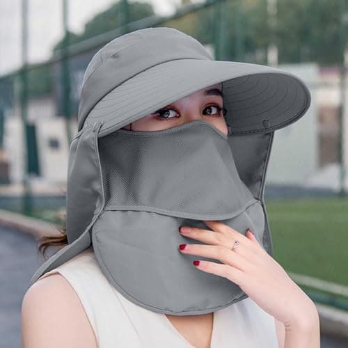 Sun Hat for Women with Wide Brim SPF 50+ Adjustable Ideal for Beach Travel Hiking Cycling Outdoor 2026, gray, One Size — view 2