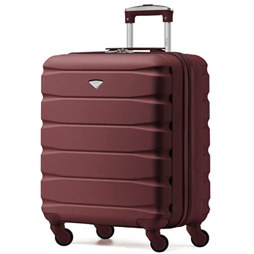 Flight Knight 56x45x25 EasyJet Cabin Bag, Jet2, British Airways Suitcase - Lightweight Small Durable 4-Wheel Cabin Case, Maximum Carry-On Size, ABS Hard Shell, 10kg Hand Luggage Bag- 56 x 45 x 25