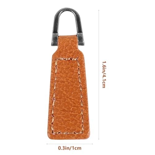 20pcs Brown Pu Zipper Head for Bag and Luggage Repair, Easy Install — view 2
