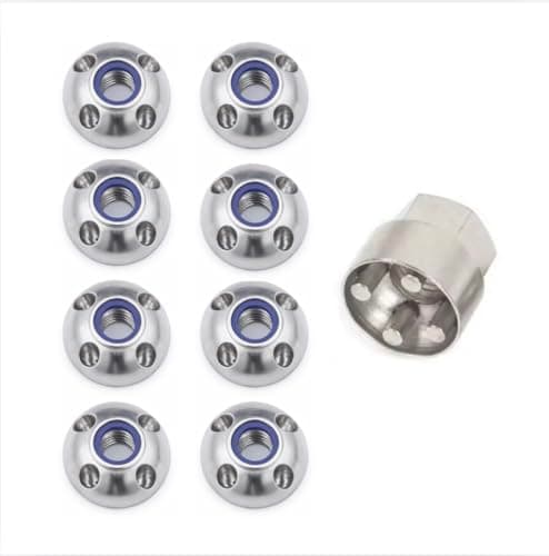 8 x fits Tent Box/Roof Tent - NYLOC Higher Security Anti-Theft Anti-Vibration Nuts Tamperproof Locking Nuts Set
