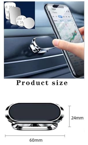 QUEMISS Car Phone Holder Mount for Car 2 Pack Strong Suction Adhesive Rotary Folding Cell Phone Holder Apply for Center Console Compatible with All Smartphones of iPhone Huawei, Xiaomi Samsung — view 2