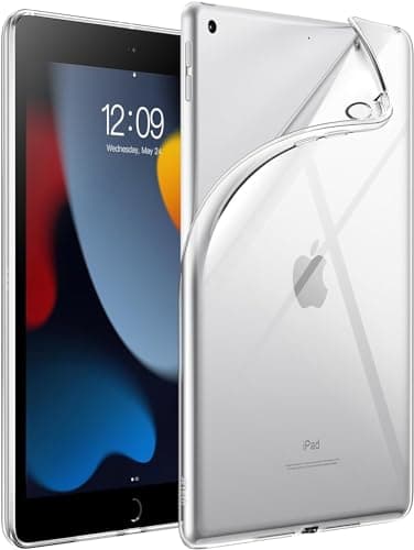 M TECH TPU Back Cover Silicone Clear Gel Case for iPad 10.2 Inch 9th 8th 7th Gen 2021 2020 2019, iPad Air 3rd Generation 2019 iPad Pro 10.5" 2017, Flexible, Shockproof, Transparent Gel Case