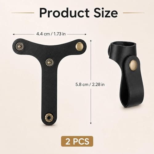 RSYHVG 2 Pack Luggage Connector Straps, Adjustable Add a Bag Suitcase Belt, Durable PU Leather Travel Luggage Straps for Business Trip, Hiking & Daily Use — view 2
