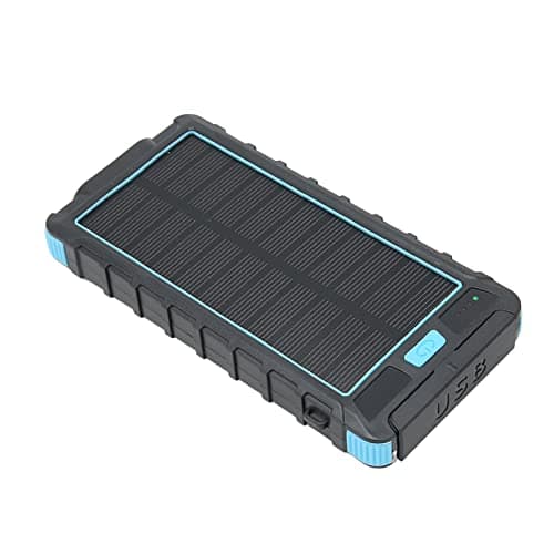 SIXRUN Portable Solar Phone, 20000mAh with and Flashlight (Black Blue) — view 2
