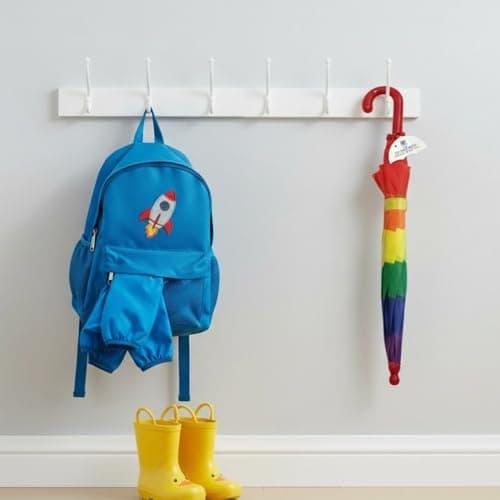 AOC24 Kids Rainbow Umbrella, Waterproof Rain Umbrellas, Strong Metal Tube Safe Canopy Tips, Polyester with Curved Handle, Easy to Use Toddler Umbrella Bright Colour Design for Girls Travel (1) — view 4