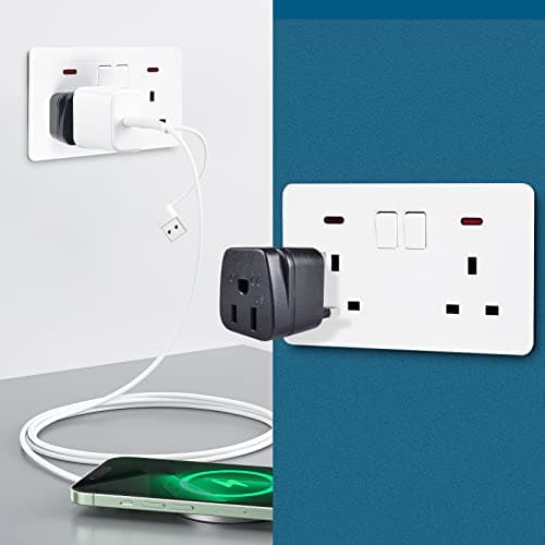 US to UK Plug Adapter, 2 Pack USA to UK Plug Adapter — view 5