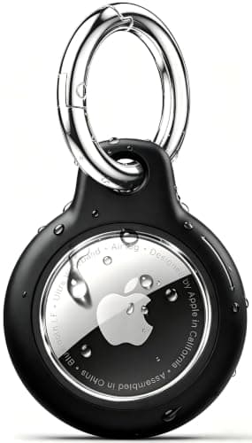 TNSNK for AirTag Holder Keyring, 1 Pack,Black