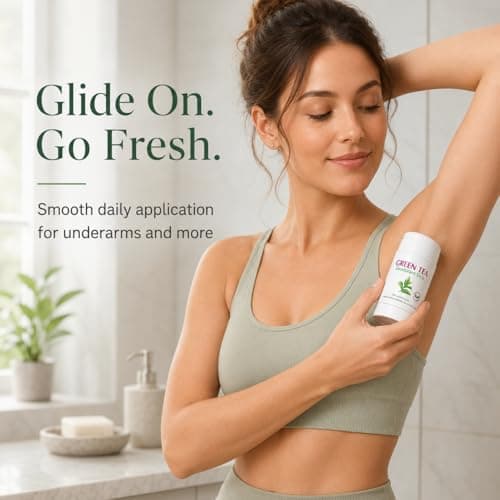 Whole Body Deodorant Stick,Green Tea Deodorant,Solid Perfume Antiperspirant for Odor Control & Sweat Protection Odor Control, All-Day Freshness, Moisturizing Portable Stick — view 4