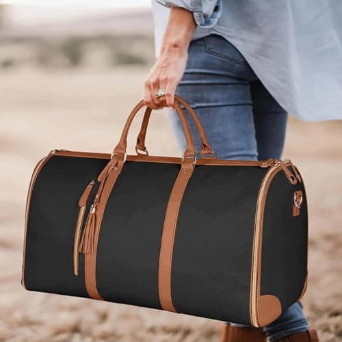 Garment Bag For Travel, Convertible Carry On Garment Bag, Large Capacity Travel Duffel Bags With Shoe Pouch, 2 In 1 Hanging Suitcase Suit Bag For Women & Men — view 6