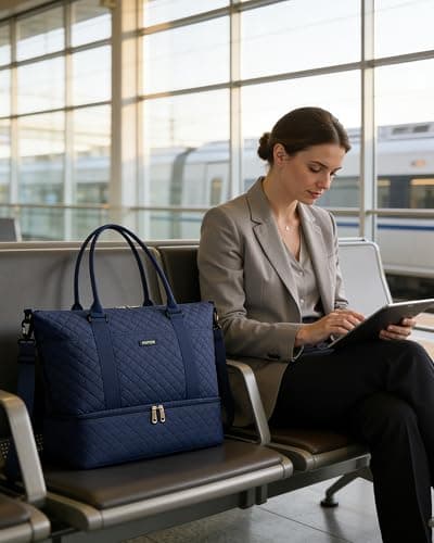 HOTOR Travel Bags for Women - Large Carry on Luggage Weekend Bag Foldable — view 3
