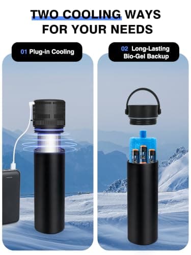 SUNMON Electric Insulin Cooler Travel Case, Diabetic Injection Refrigerator for Travel, Powered Medication Cooler, Compatible with GLP-1 & Insulin Pens, with USB Charger & Ice Pack (1-5 Pens) — view 2