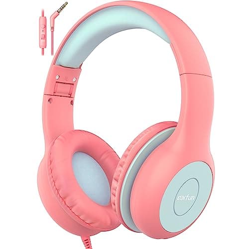EarFun Kids Headphones Wired with Mic, 85/94dB Volume Limit