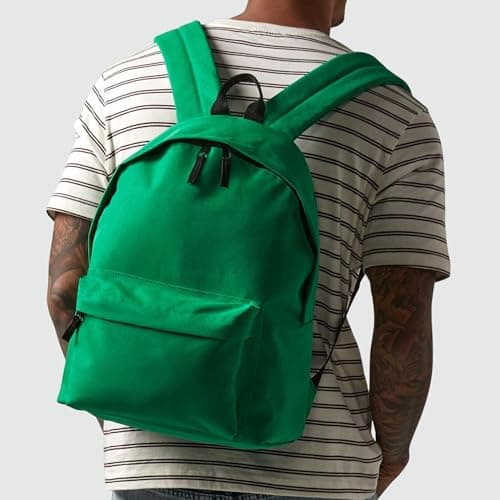 Aremie Plain Backpack Casual Daypack School College Work Travel Leisure Rucksack Bag 18 Litres 31 x 42 x 21cm French Navy Blue — view 5