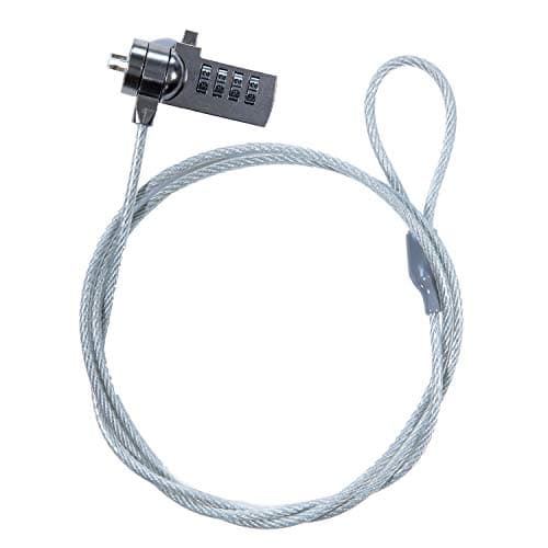 TRIXES Combination Coded Laptop Lock – Keyless- Cut -Resistant Cable - 1m length - Security Notebook Computer Cable Lock - Suitable for Business, Office and Home