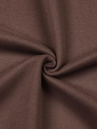 REORIA Women Cotton Short Sleeve Tracksuit Set Crew Neck Solid Color Shirt and Shorts with two Pockets two piece Outfit co ord Sets Coffee L — view 5