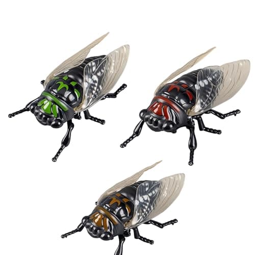 FANGZESHI Realistic Wind Up Cicada Toy, Build, Birthday Gift, Brown — view 6