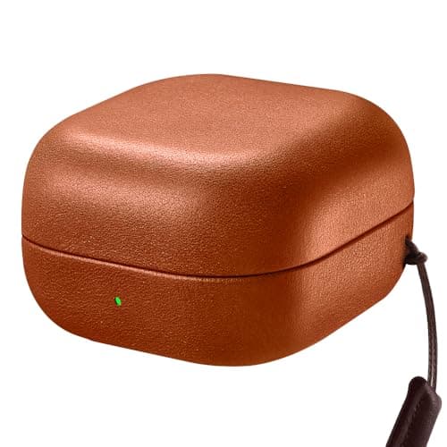 ICARER Genuine Leather Case for Samsung Galaxy Buds 4/4 Pro 2026, Brown