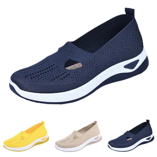 Women Orthopedic Casual Walking Shoes Breathable Soft Sole Slip On Shoes Lightweight Athletic Sneakers — view 6