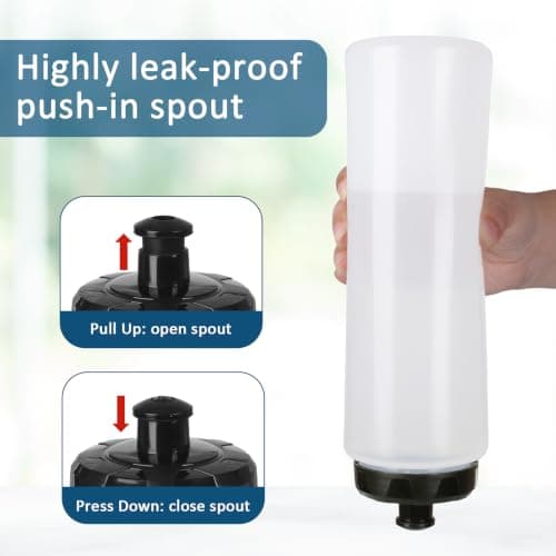 ZMCYN 4 Pack 1000ml Wide Mouth Sports Water Bottles for Gym — view 3