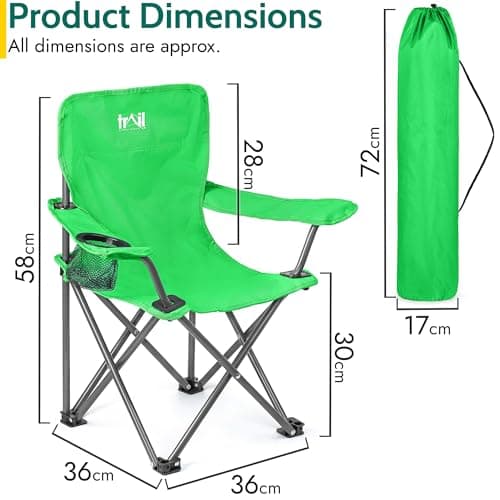 Trail Eagle Kids Camping Chair, Green — view 2