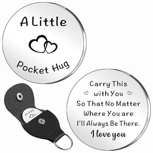 JMIMO I Love You Gifts for Her Him Pocket Hug Anniversary Valentines Gifts Long Distance Relationship Gifts Keyring for Boyfriend Girlfriend