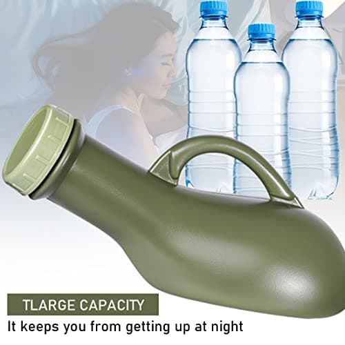 Urinal Unisex Incontinence Bottles Portable Pee Bottle Urine Bottle Large Pee Containers for Camping Car Travel Traffic Jam Queuing 1L — view 6