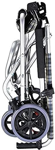 Aluminium Wheelchair-Light Foldable Wheelchair with 360° Nonslip Front Wheel and Flipflops Suitable for Children