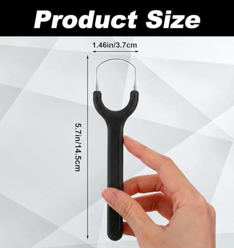 6 Pcs Stainless Steel Tongue Scraper, Tongue Brush Set for Adults & Kids — view 2