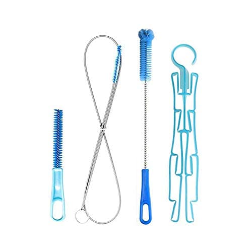 4 in 1 Hydration Bladder Cleaning Set - Universal Water Reservoir Cleaner, Long & Small Brushes, Big Brush for Bladder, Collapsible Hanger for Drying