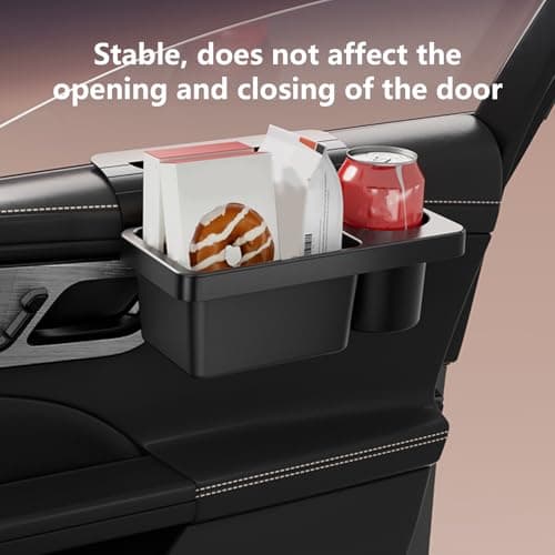 Car Cup Holder, Airplane Window Organizer, Backseat Drink Storage, Non-Slip Multipurpose Design, Seat Back Tray, Travel Commute Road Trip Use, Size 9.05x7.08x4.33 — view 3