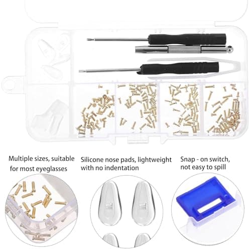 Glasses Repair Kit with Screws and Screwdriver,Glass Screw Replacement Kit — view 4