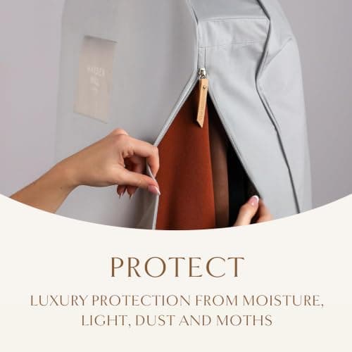 Hayden Hill Luxury Organic Cotton Garment Bag for Hanging Clothes Short 40" — view 5