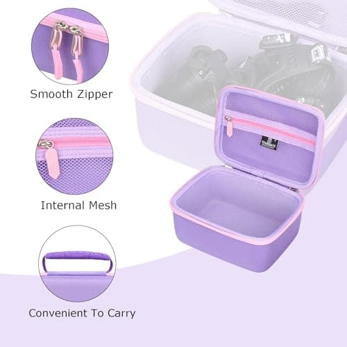Tourmate Hard Storage Case for DanForce Headlamp - Travel Case for USB Rechargeable LED Head Lamp(Box for Sale) (Purple & Pink) — view 5