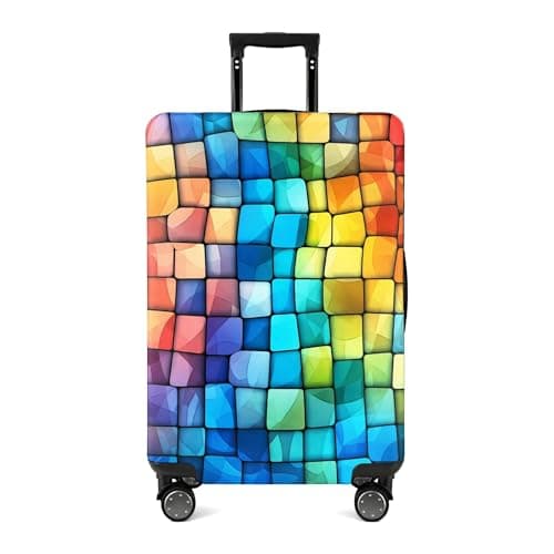 Luggage Cover Suitcase Protector, Elastic Travel Luggage Cover (Grid, S)
