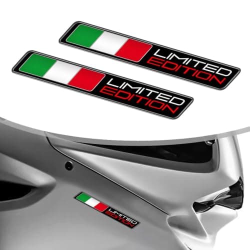 2× ITALY LIMITED EDITION Logo Emblem Badge Decal Sticker Decor Car — view 4
