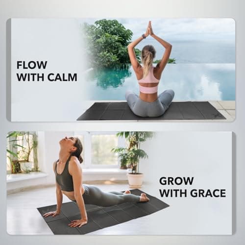 XN8 Sports Foldable Yoga Mat – Non-Slip, Eco-Friendly, Lightweight, Portable with Carrying Strap, Perfect for Home, Gym, and Travel Workouts, 72 Length — view 2
