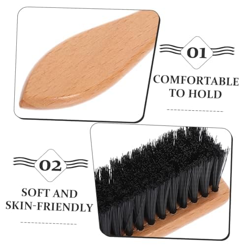 Men's Wooden Beard Brush with Boar Bristles, Ergonomic Handle — view 5