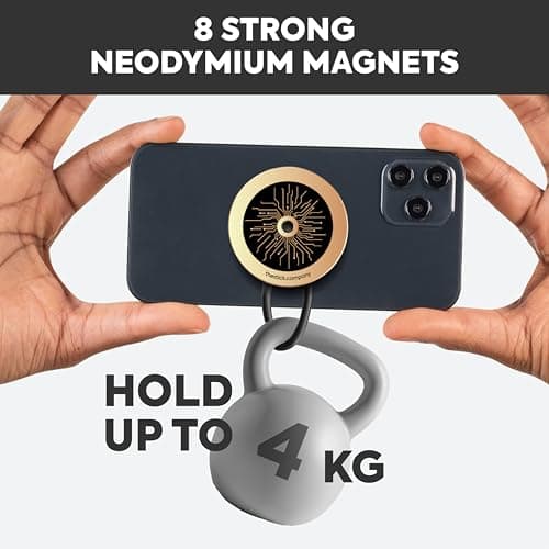 IMStick.PRO Multi-Functional Magnetic Phone Holder Fit for MagSafe Accessories, Cell Phone Stand Grip for iPhone 12-17, Phone Mount for Bike, Gym, Golf Cart, Airplane, Stroller (Bitcoin) — view 3