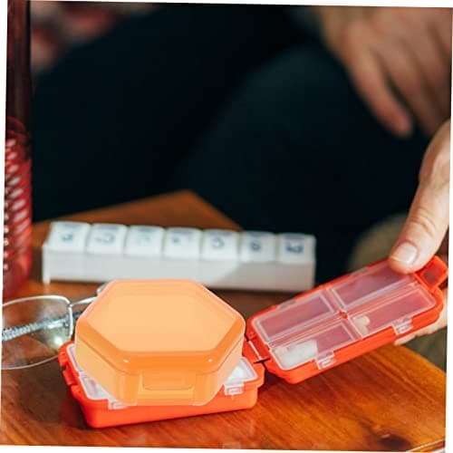 HOMOCONO 6 Pack Portable Pill Box Set, Leakproof Pp Medicine Dispenser with Daily Dose Organiser, Travel Case for Tablets and Capsules — view 6